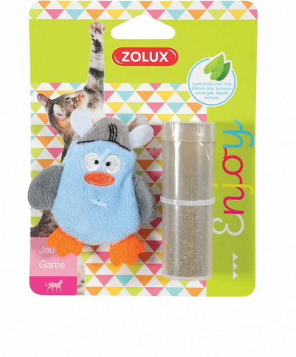 ZOLUX Игрушка для кошек с кошачьей мятой в комплекте "Озадаченный пингвин", 7 см