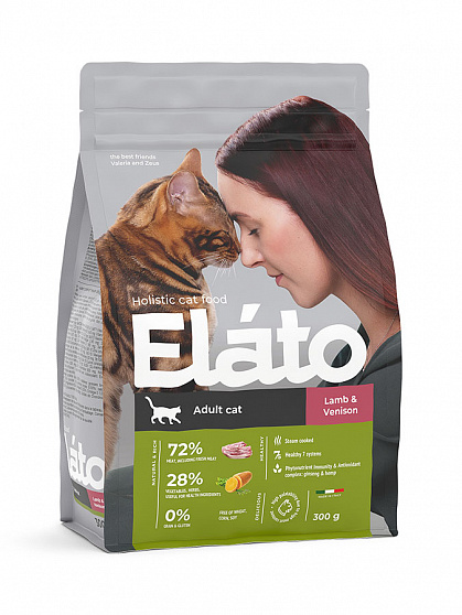 Elato Holistic корм д/взр кошек с ягненком и олениной