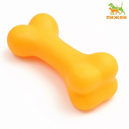 ПИЖОН Игрушка пищащая "Кость большая" для собак, 18 см, оранжевая