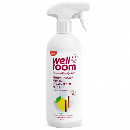 Wellroom Нейтрализатор запаха, против меток, кошки, корица/цитрус 500 мл