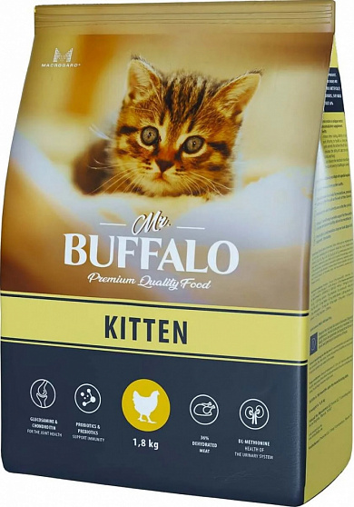 Сухой корм Mr.Buffalo KITTEN для котят (курица)