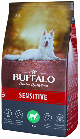 Сухой корм Mr.Buffalo SENSITIVE для собак средних и крупных пород (ягненок)