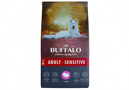 Сухой корм Mr.Buffalo ADULT M/L для собак средних и крупных пород (индейка)