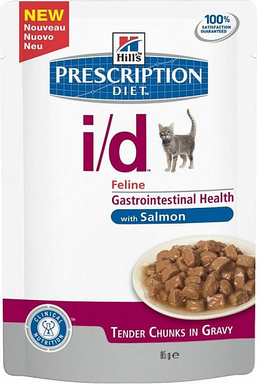 Hill's I/D для кошек Лечение ЖКТ, лосось в соусе