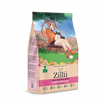 ZILLII Adult Dog Small Breed Сухой корм для взрослых собак мелких пород Индейка с Уткой