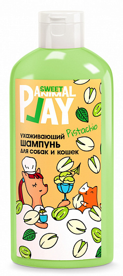 Animal Play Sweet - Шампунь ФИСТАШКОВОЕ МОРОЖЕНОЕ Ухаживающий для собак и кошек, 300мл