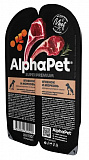 AlphaPet Superpremium корм для щенков,берем и корм собак ягненок и морковь 100г