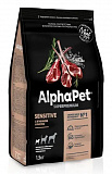 AlphaPet Superpremium корм для собак мелких пород с чувств пищев с ягненком и рисом 1,5 кг