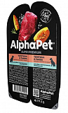 AlphaPet Superpremium корм для собак с чувств пищев телятина и тыква 100г