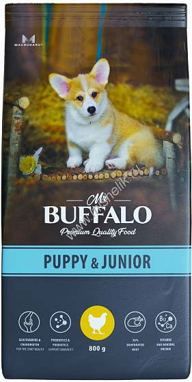 Сухой корм Mr.Buffalo Puppy & Junior для щенков и юниоров (курица)